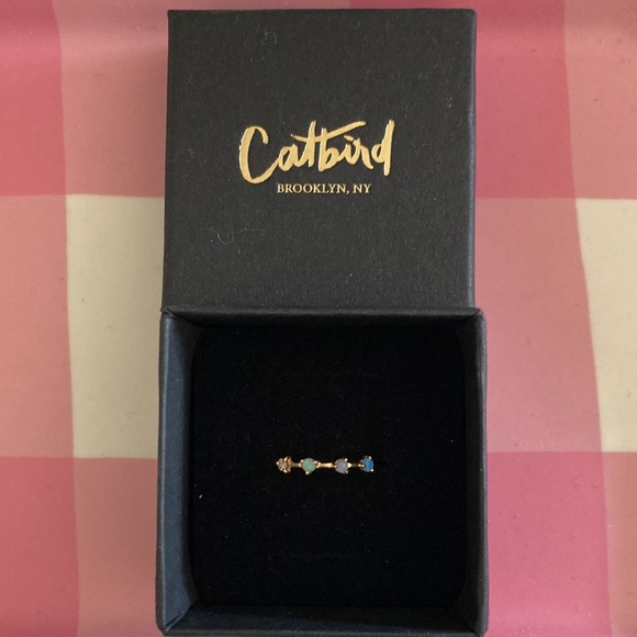 Offers Considered 🩵 Catbird WWake Four Step Opal and Diamond Ring - Picture 2 of 7